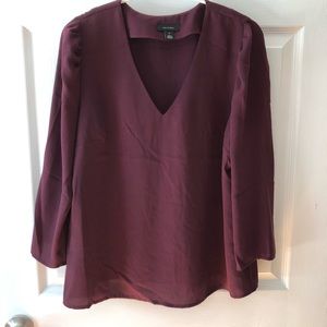 BRAND NEW Halogen maroon blouse
